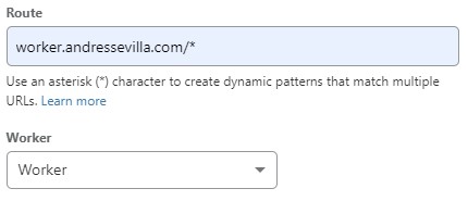 Cloudflare Worker Routes